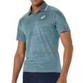Asics MATCH JACQUARD Mens Tennis Polo Short Sleeve Top - Foggy Teal
