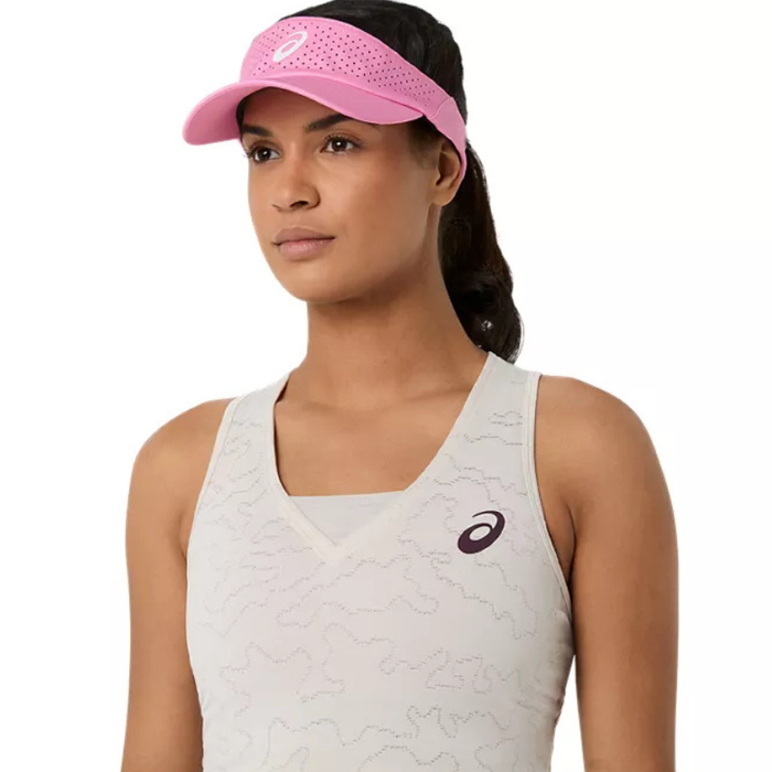 Asics MATCH JACQUARD Womens Tennis Crop Top - Soft Oat