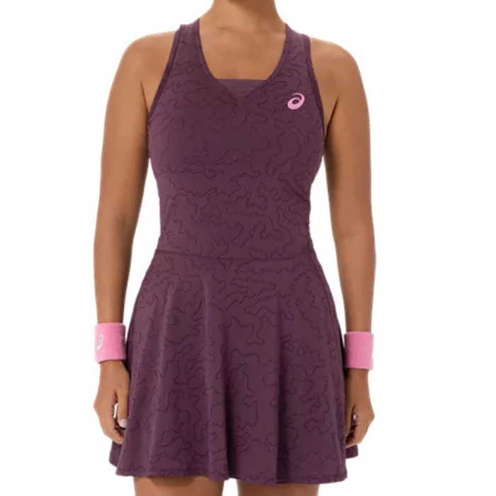 Asics MATCH JACQUARD Womens Tennis Dress - Dark Aubergine