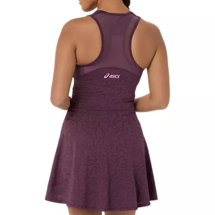Asics MATCH JACQUARD Womens Tennis Dress - Dark Aubergine
