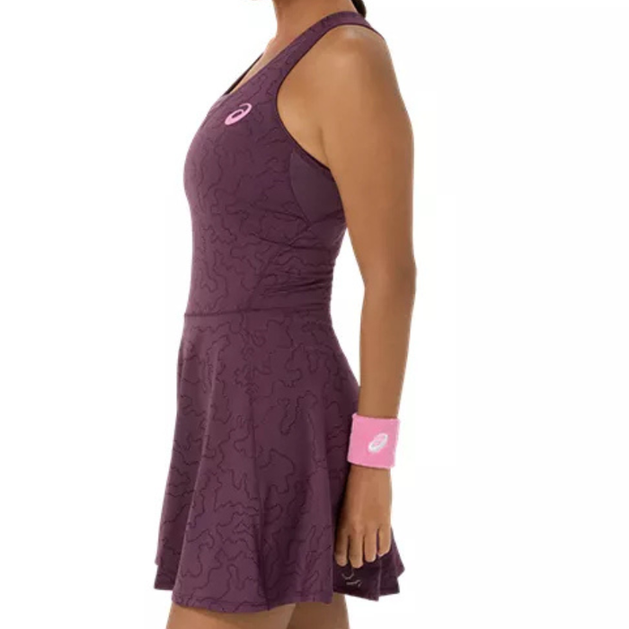 Asics MATCH JACQUARD Womens Tennis Dress - Dark Aubergine