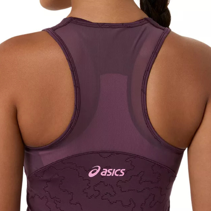 Asics MATCH JACQUARD Womens Tennis Dress - Dark Aubergine