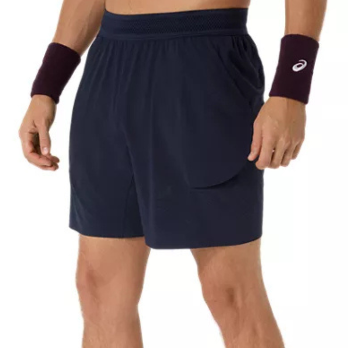 Asics Match Laser Cut 7in Mens Tennis Short - Midnight