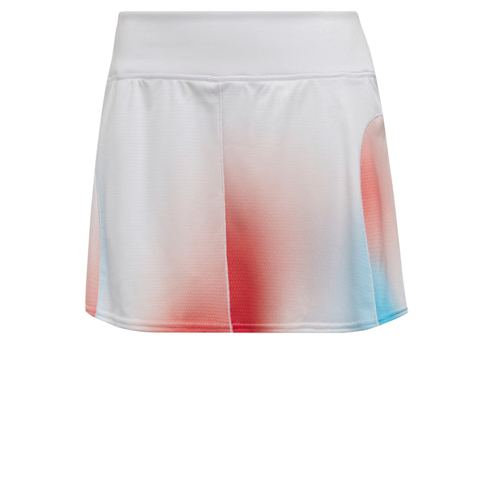 Adidas Match Melbourne Womens Tennis Skirt - White/Black/Vivid Red