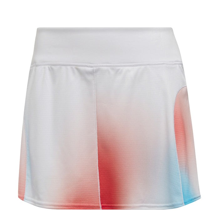 Adidas Match Melbourne Womens Tennis Skirt - White/Black/Vivid Red
