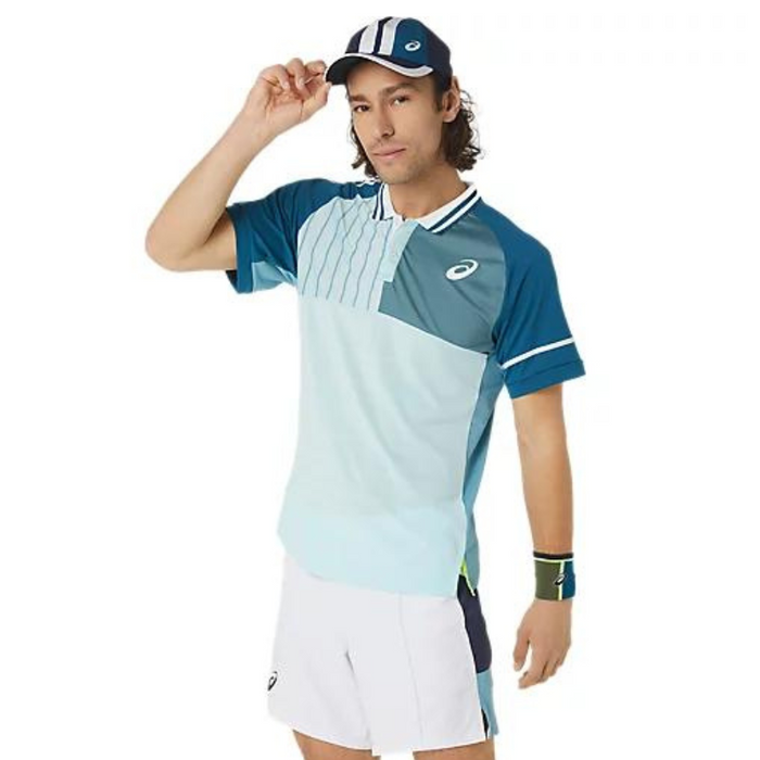 Asics Match Men Tennis Polo Shirt - Aquamarine