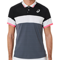 Asics Match Men Tennis Polo Shirt - Black/Carrier Grey