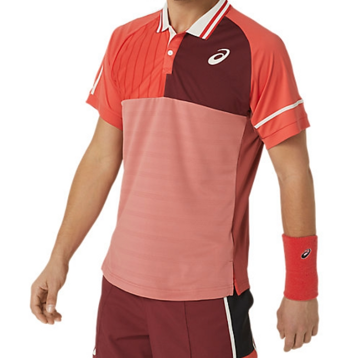 Asics Match Men Tennis Polo Shirt - Red Snapper