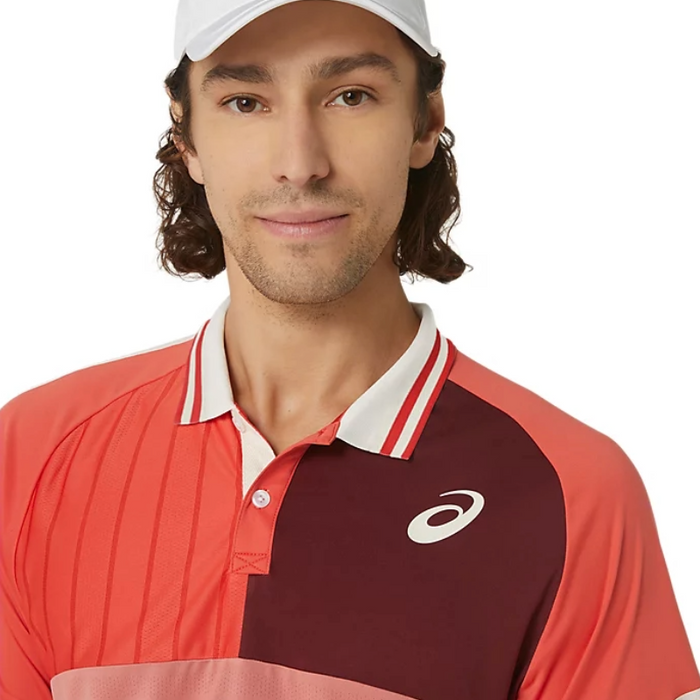 Asics Match Men Tennis Polo Shirt - Red Snapper