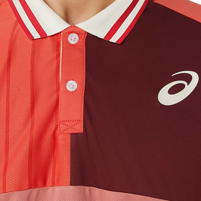 Asics Match Men Tennis Polo Shirt - Red Snapper