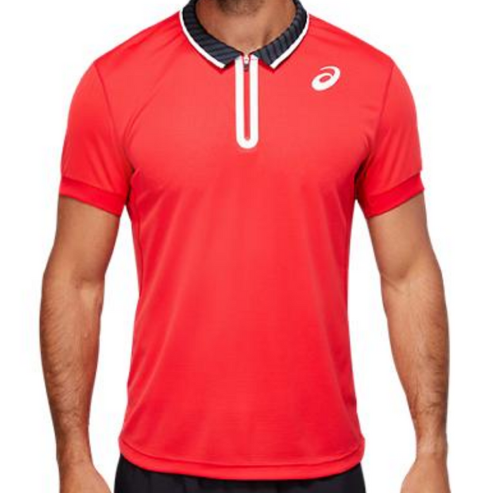 Asics Match Mens Tennis Polo - Electric Red