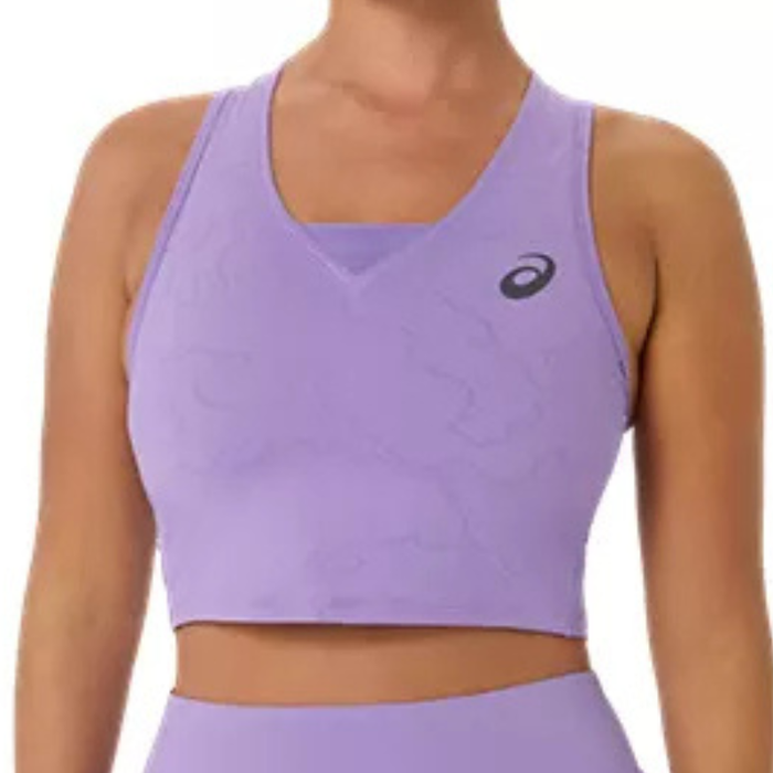 Asics MATCH NIGHT ENERGY Womens Tennis Crop Top - Faded Plum