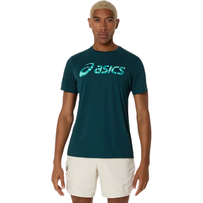 Asics Match Seasonal Graphic Mens Tee - Saxon Green