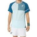 Asics Match Short Sleeve Mens Tennis Top - Aquamarine