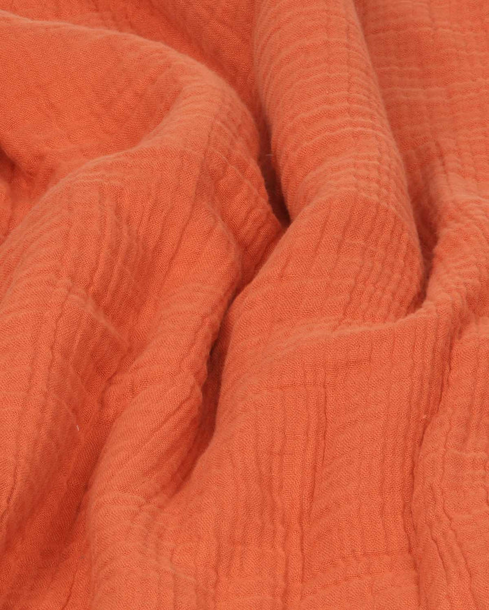 Mollis Muslin Cotton Blanket - Terracotta