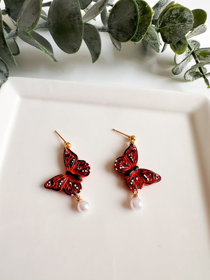 Monarch and Pearl Dangles
