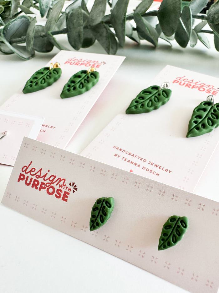 Monsterra Adansonii Earrings