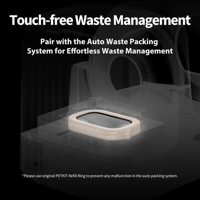 Refill Ring designed for seamless compatibility with Purobot Ultra Automatic Litter Box's Auto Waste Packing System, enabling effortless touch-free waste handling