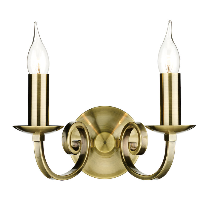 Murray Double Wall Bracket Antique Brass<br>Antique Brass