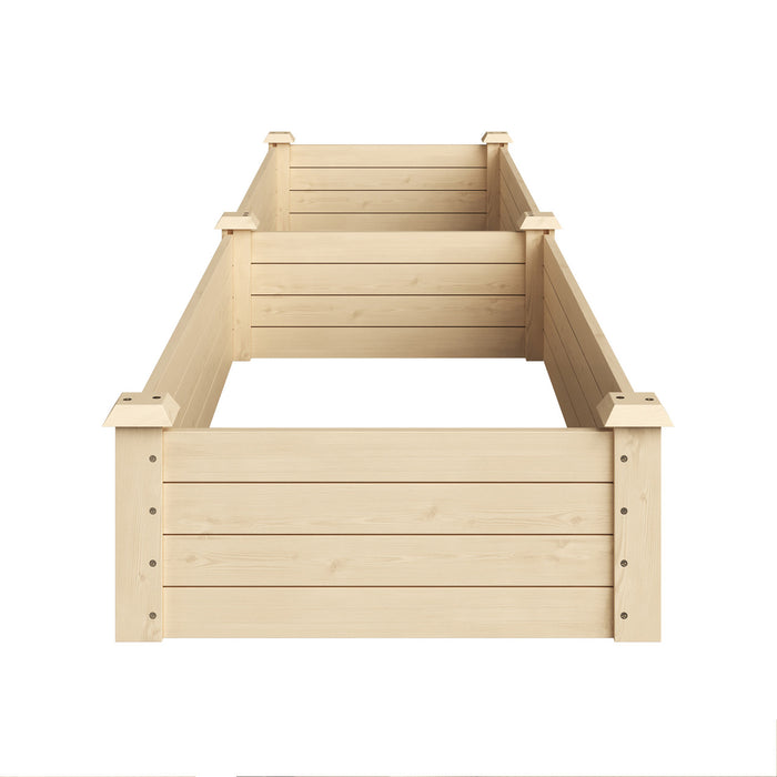 Narrow Wooden Garden Bed