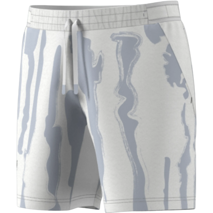 Adidas New York Graphic Tennis Shorts - White/Halo Silver