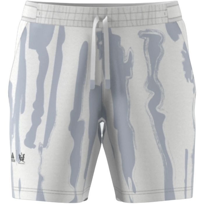 Adidas New York Graphic Tennis Shorts - White/Halo Silver
