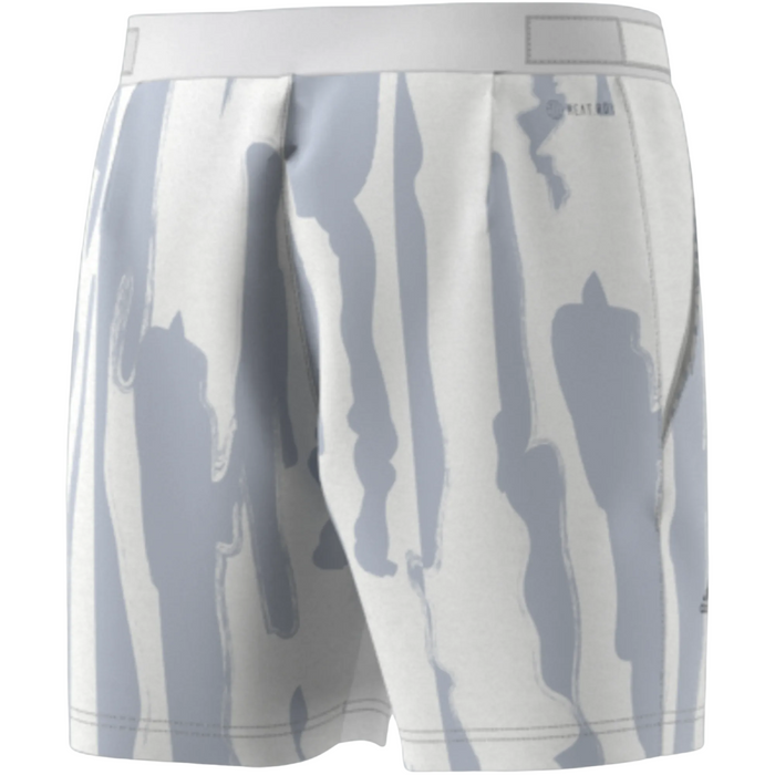 Adidas New York Graphic Tennis Shorts - White/Halo Silver