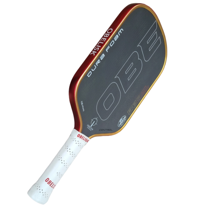 Obelisk Regal Control Pickleball Paddle - Red Edge-Gold Trim