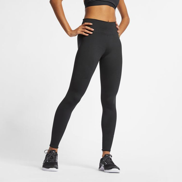 Nike One Luxe Mid-Rise Womens Tennis Leggings - Black/Clear