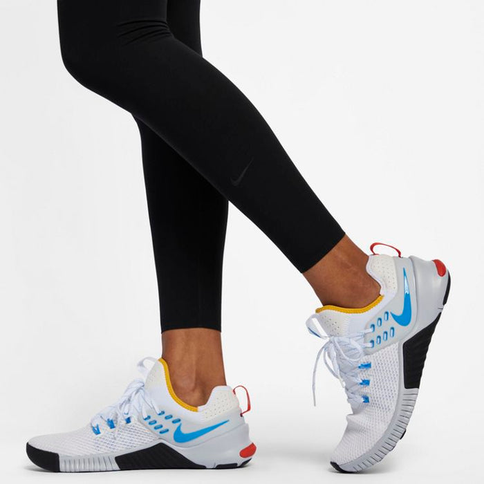 Nike One Luxe Mid-Rise Womens Tennis Leggings - Black/Clear