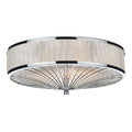 Oslo 3 Light Flush Polished Chrome/ White<br>Polished Chrome