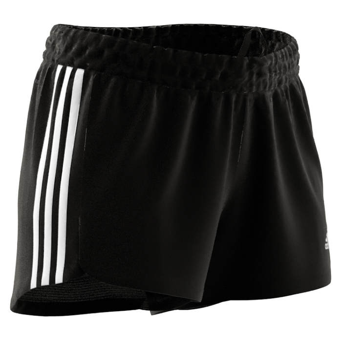 Adidas Pacer 3 Stripe Knit Tennis Short - Black/White