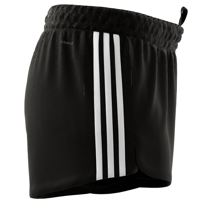 Adidas Pacer 3 Stripe Knit Tennis Short - Black/White