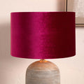 Pacific Bow 35cm Raspberry Velvet Cylinder Shade 36-041-14RA