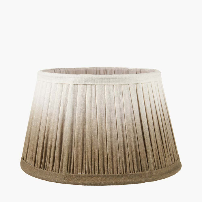 Pacific Scallop 20cm Taupe Ombre Soft Pleated Tapered Shade 36-059-8TA