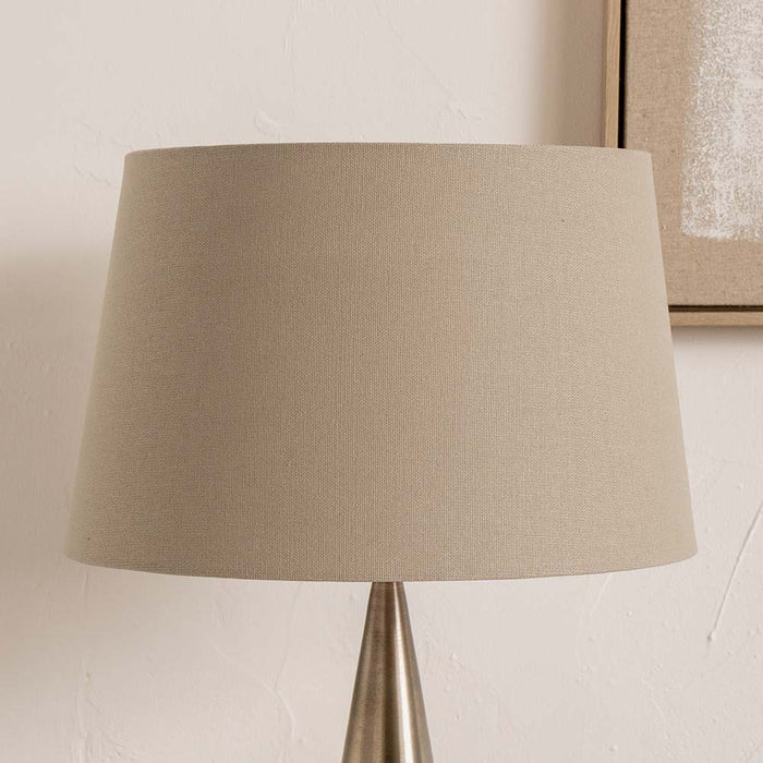 Pacific Winston 45cm Taupe Handloom Tapered Cylinder Shade 36-001-18TA