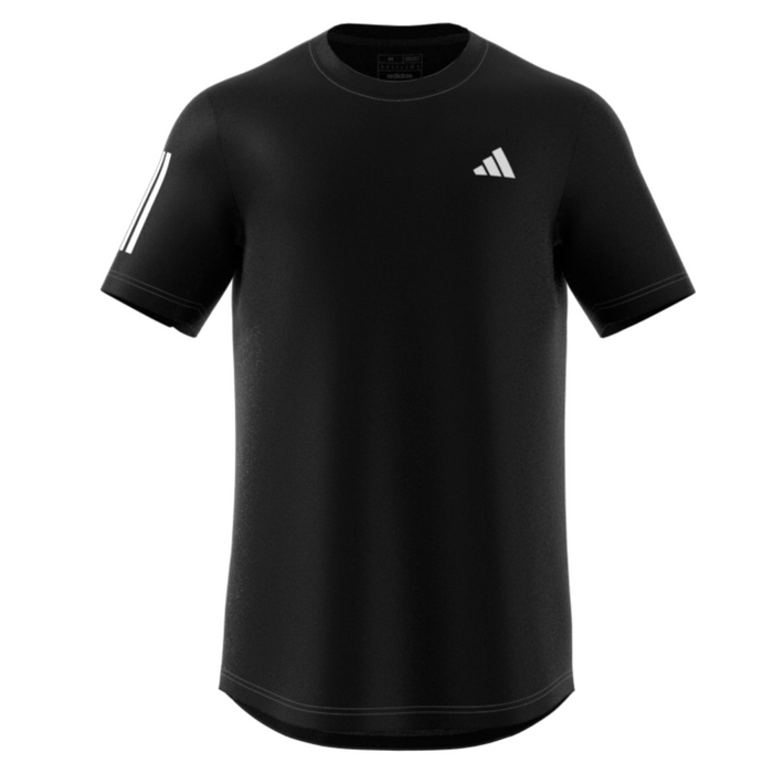 Adidas Performance Club 3 Stripe Men Tennis Tee - Black