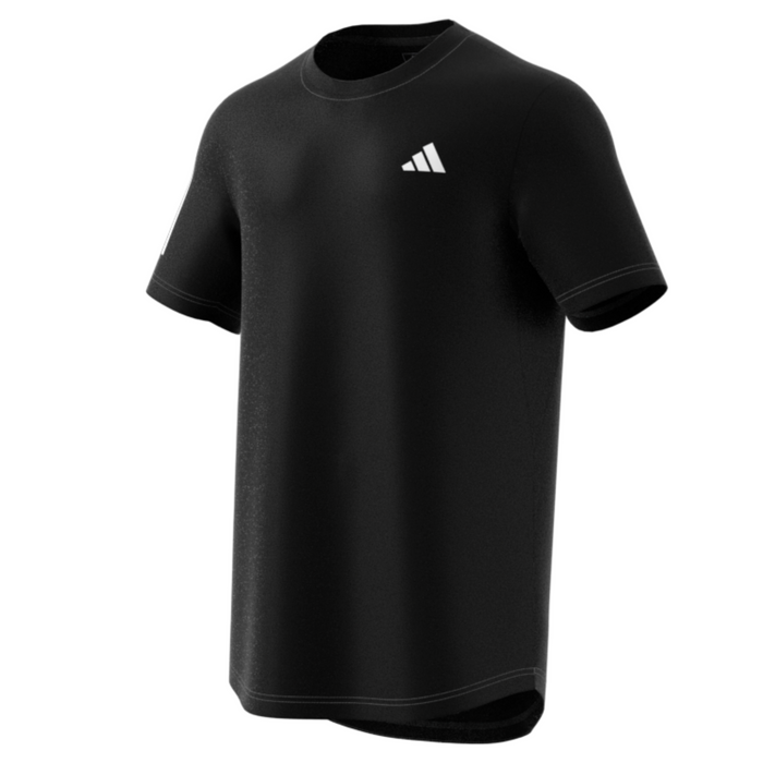 Adidas Performance Club 3 Stripe Men Tennis Tee - Black