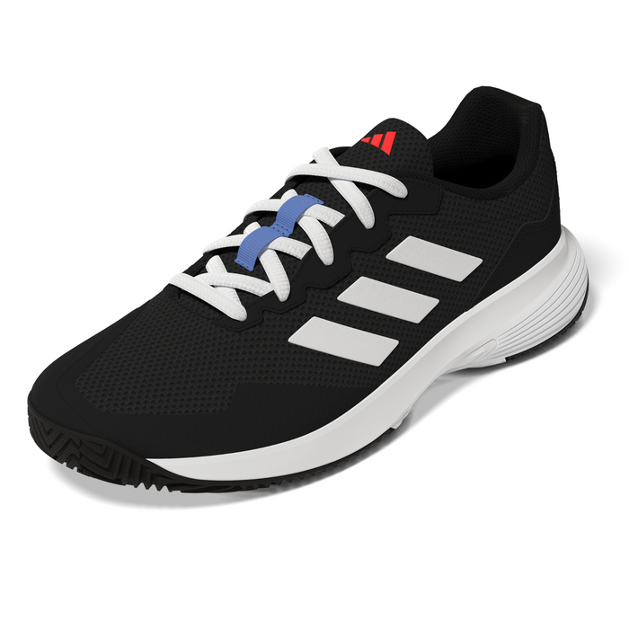 Adidas Performance Game Court 2.0 Mens Tennis Shoes - Core Black/Footwear White/Solar Red