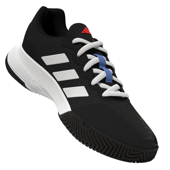 Adidas Performance Game Court 2.0 Mens Tennis Shoes - Core Black/Footwear White/Solar Red
