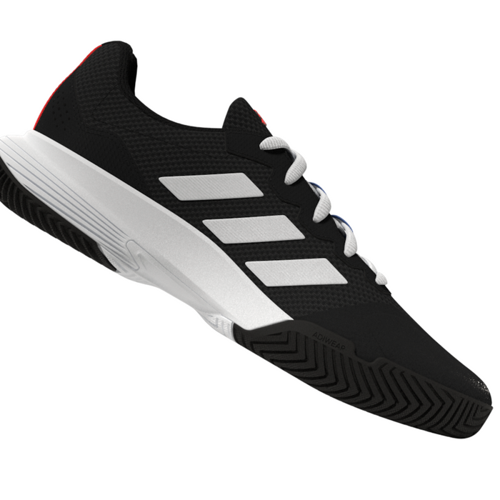 Adidas Performance Game Court 2.0 Mens Tennis Shoes - Core Black/Footwear White/Solar Red