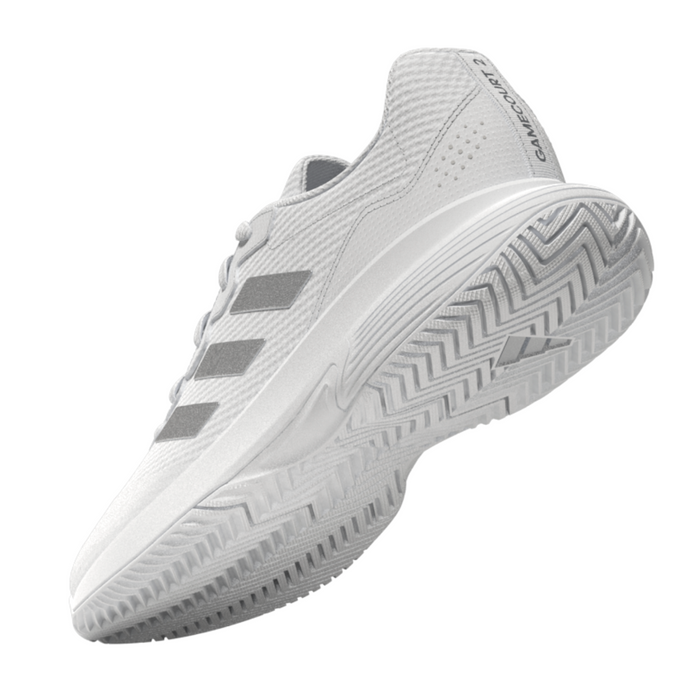 Adidas Performance Game Court 2.0  Womens Tennis Shoes - Footwear White/Silver Metallic