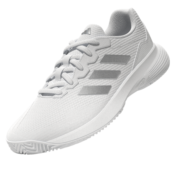 Adidas Performance Game Court 2.0  Womens Tennis Shoes - Footwear White/Silver Metallic