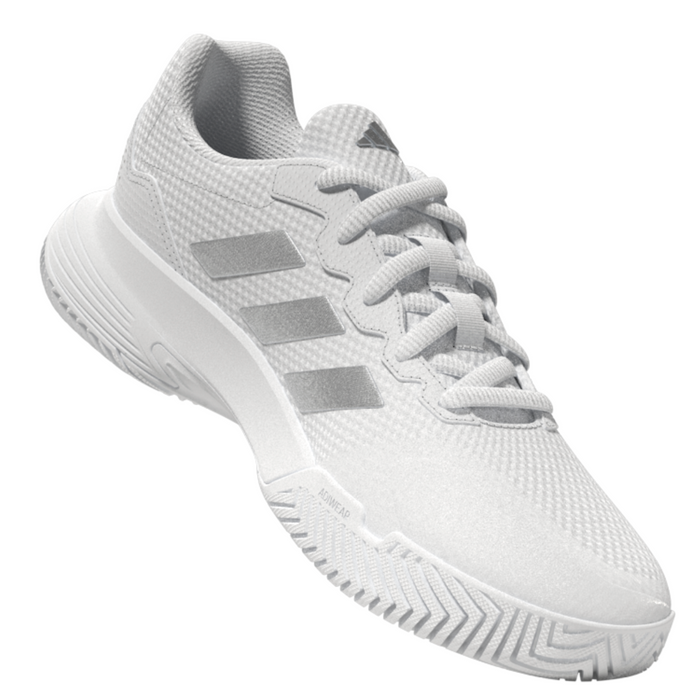 Adidas Performance Game Court 2.0  Womens Tennis Shoes - Footwear White/Silver Metallic