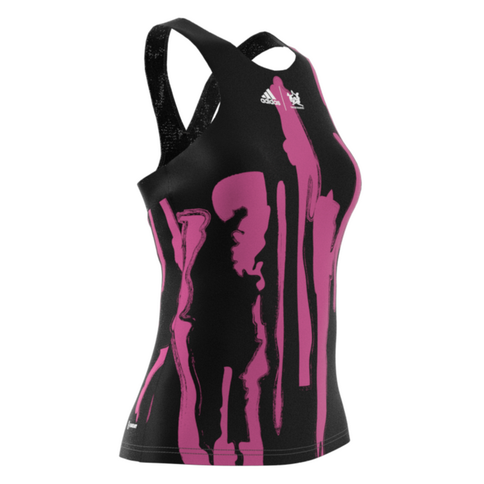 Adidas Performance Thebe Magugu New York Y-Back Tennis Tank Top - Black/Semi Pulse Lilac