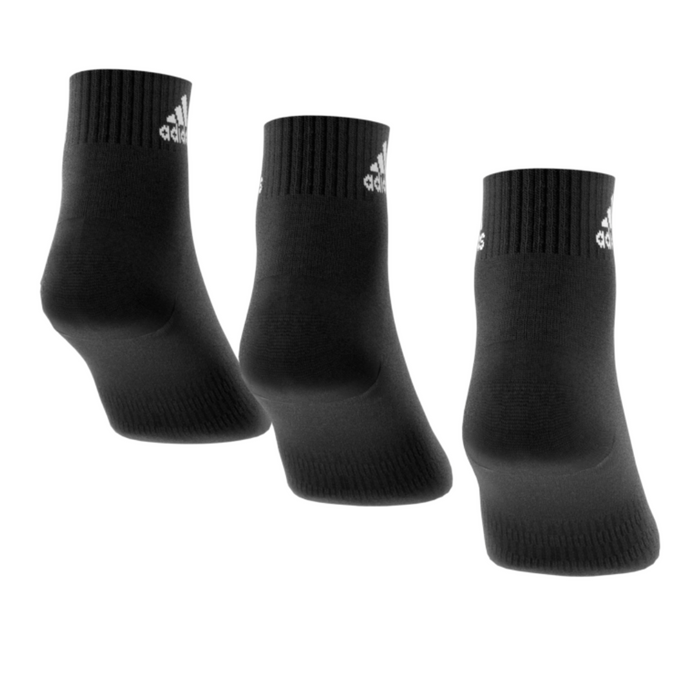 Adidas Performance Thin and Light 3 Pairs Tennis Ankle Socks - Black/White
