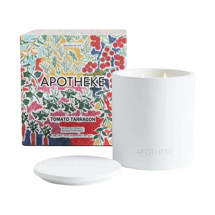 Personalized Apotheke Tomato Tarragon 2-Wick Concrete Candle