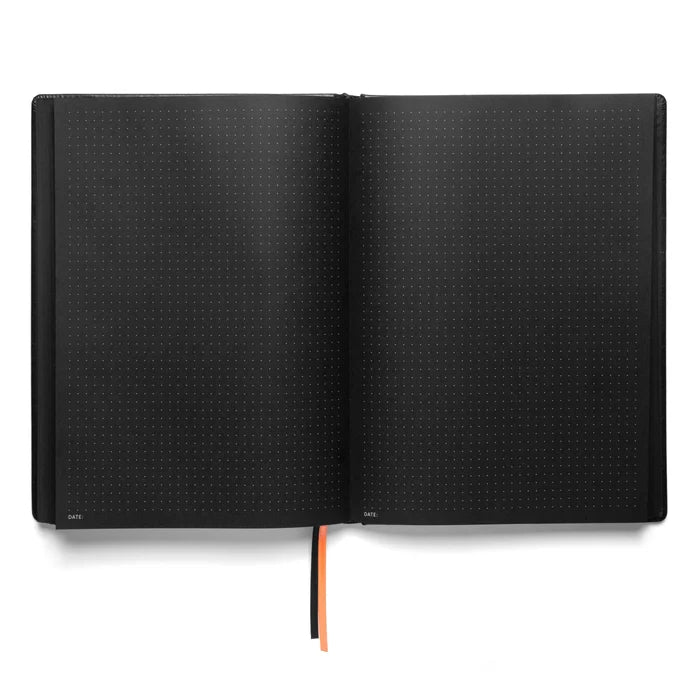 Personalized Black Dot Grid Notebook (B5) – Notsu Vegan Leather Journal
