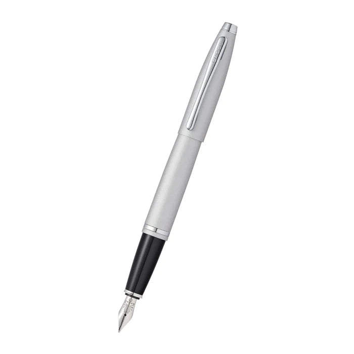 Personalized Cross Calais Satin Chrome Stainless Steel Fine Nib Fountain Pen