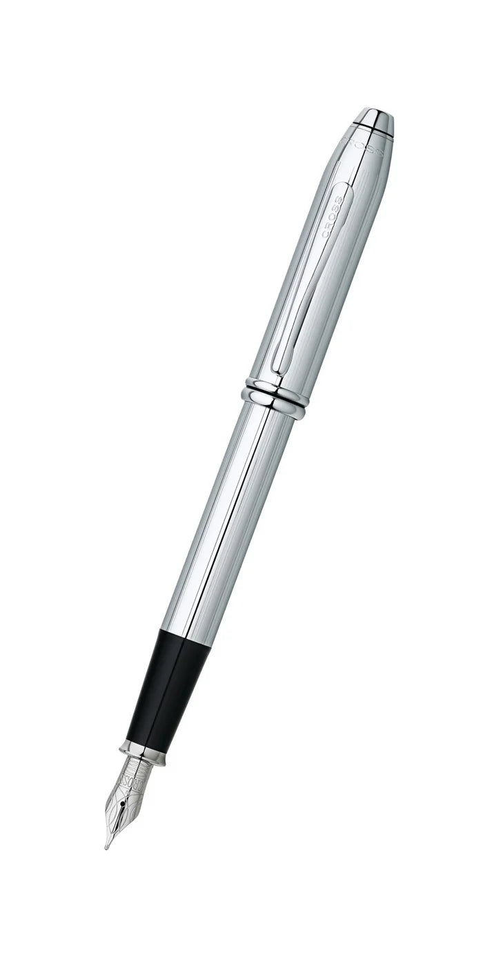 Personalized Cross Townsend Lustrous Chrome Stainless-Steel Medium Nib Fountain Pen